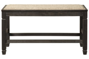 Tyler Creek Antique Black Counter Height Dining Bench - Gate FurnitureAccent Bench