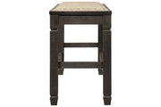 Tyler Creek Antique Black Counter Height Dining Bench - Gate FurnitureAccent Bench