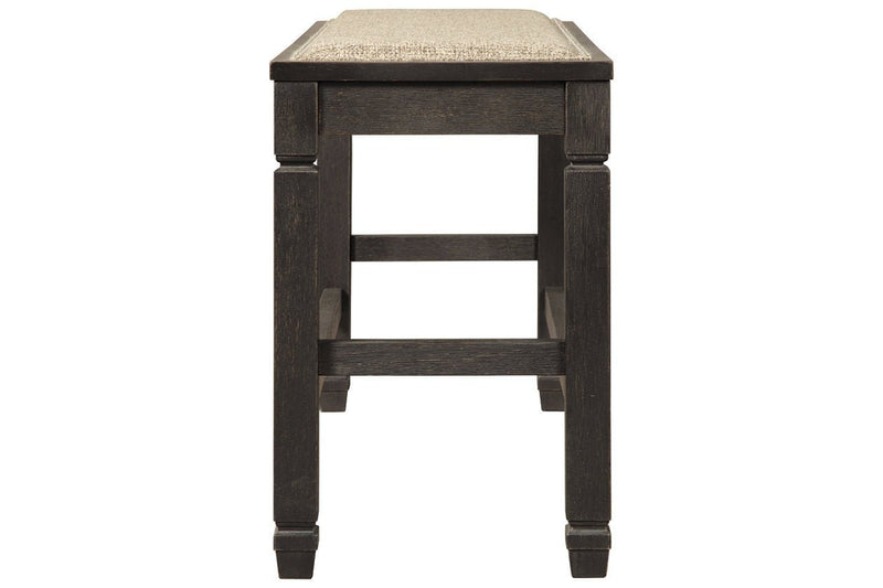 Tyler Creek Antique Black Counter Height Dining Bench - Gate FurnitureAccent Bench
