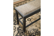 Tyler Creek Antique Black Counter Height Dining Bench - Gate FurnitureAccent Bench