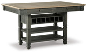 Tyler Creek Black/Gray Counter Height Dining Table and 2 Barstools - D736D14