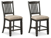Tyler Creek Black/Gray Counter Height Dining Table and 2 Barstools - D736D14