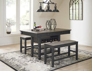 Tyler Creek Black - Gray Counter Height Set - Gate FurnitureCounter Height Set