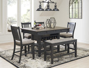 Tyler Creek Black - Gray Counter Height Set - Gate FurnitureCounter Height Set