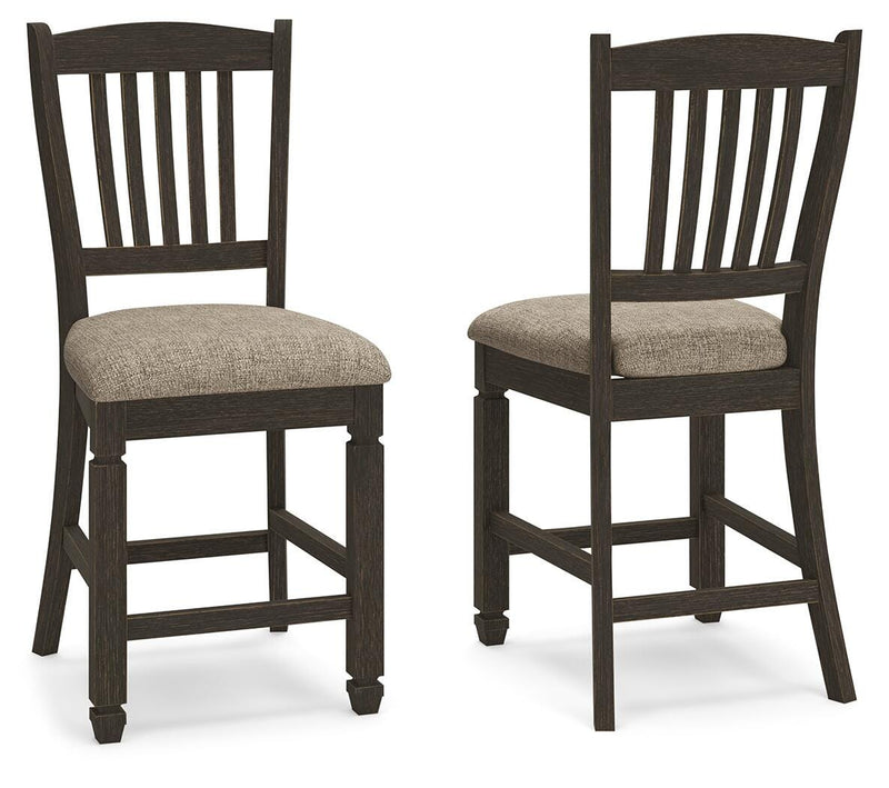 Tyler Creek Black/Grayish Brown Counter Height Bar Stool (Set of 2) - D736-124X2