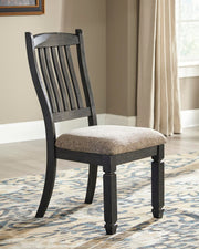 Tyler Creek Black/Grayish Brown Dining Table and 4 Chairs - D736D12