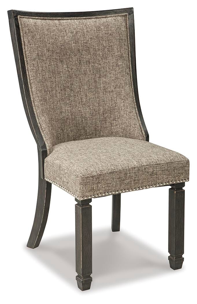 Tyler Creek Black/Grayish Brown Dining Table and 4 Chairs with Bench - D736D11