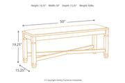 Tyler Creek Black/Grayish Brown Dining Bench - Gate FurnitureAccent Bench