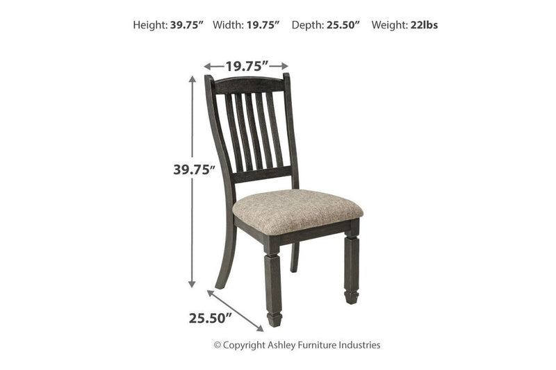 Tyler Creek Black/Grayish Brown Dining Chair (Set of 2) - Gate FurnitureDining Chair