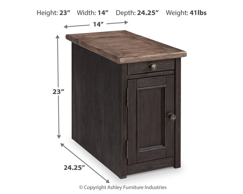 Tyler Creek Coffee Table with 1 End Table in Grayish Brown/Black - PKG008766