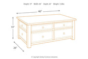 Tyler Creek Grayish Brown/Black Coffee Table with Lift Top - Gate FurnitureCoffee Table