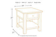 Tyler Creek Grayish Brown/Black End Table - Gate FurnitureEnd Table