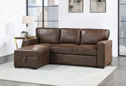 U0203 Coffee Reversible Pull Out Sofa Bed - U0203-COFFEE-REV PULL OUT SOFA BED