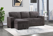 U0203 Dark Grey Reversible Pull Out Sofa Bed - U0203-DARK GREY-REV PULL OUT SOFA BED-N