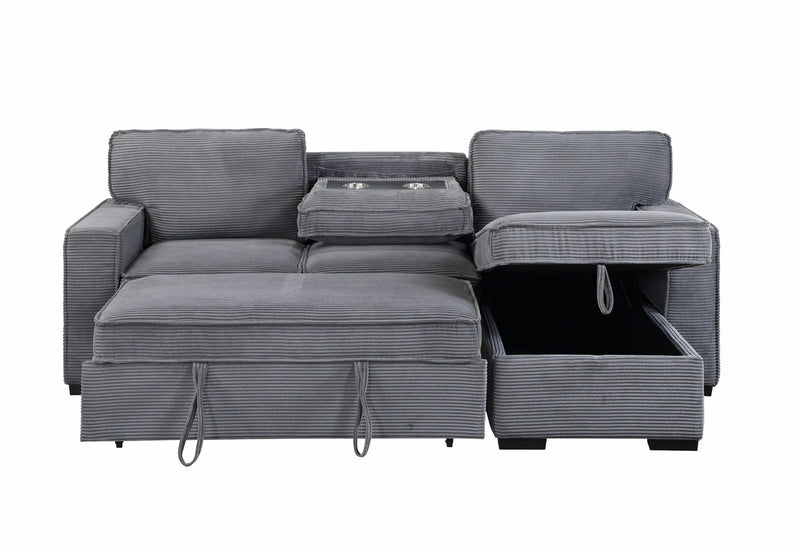 U0203 Light Grey Reversible Sofa Bed - Gate FurnitureSleeper Sectional