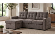 U0707 Brown Reversible Sofa Bed - U0707-BROWN-REVERSIBLE SOFA BED