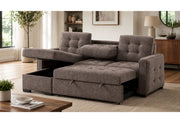 U0707 Brown Reversible Sofa Bed - U0707-BROWN-REVERSIBLE SOFA BED