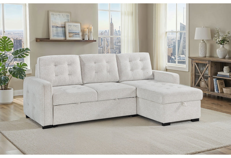 U0707 Chalk Reversible Sofa Bed - U0707-CHALK-REVERSIBLE SOFA BED