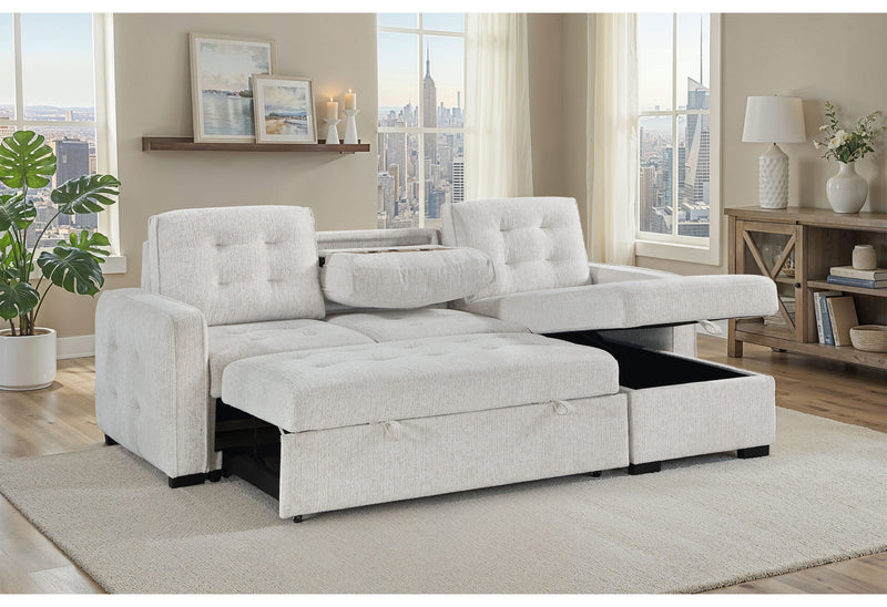 U0707 Chalk Reversible Sofa Bed - U0707-CHALK-REVERSIBLE SOFA BED
