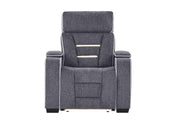 U1895 Grey P2 Recliner With Is And Led - U1895-GREY-P2 R