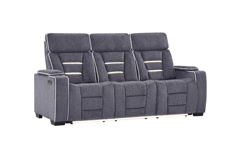 U1895 Grey P2 Reclining Sofa With Is And Led - U1895-GREY-P2 RS