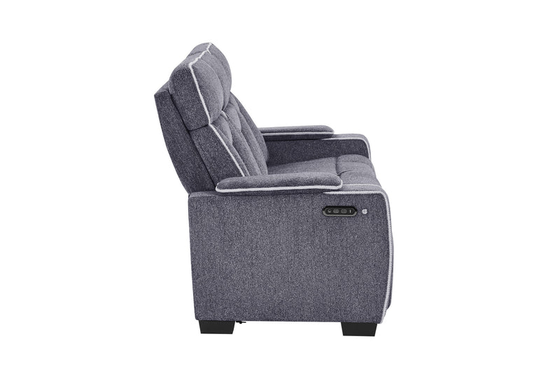 U1895 Grey P2 Reclining Sofa With Is And Led - U1895-GREY-P2 RS