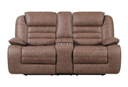 U2250 Brown Console Reclining Loveseat - U2250-BROWN-CRLS
