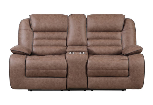 U2250 Brown Console Reclining Loveseat - U2250-BROWN-CRLS