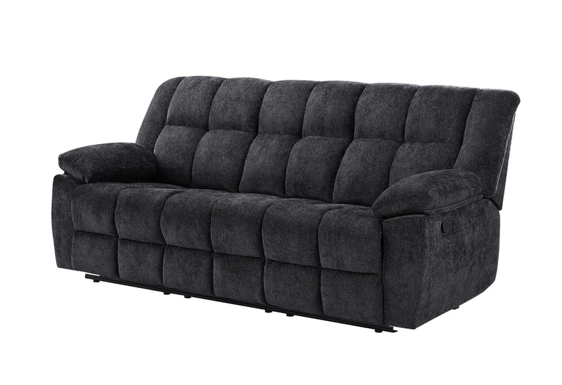 U6000 Black Reclining Sofa - U6000-BLACK-RS-N