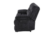 U6000 Black Reclining Sofa - U6000-BLACK-RS-N