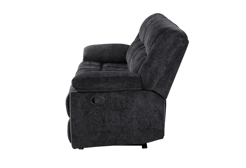 U6000 Black Reclining Sofa - U6000-BLACK-RS-N