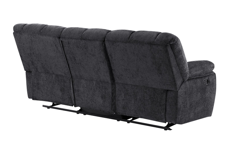 U6000 Black Reclining Sofa - U6000-BLACK-RS-N