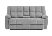U6000 Smoke Console Reclining Loveseat - U6000-SMOKE-CRLS-N