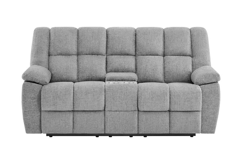 U6000 Smoke Console Reclining Loveseat - U6000-SMOKE-CRLS-N