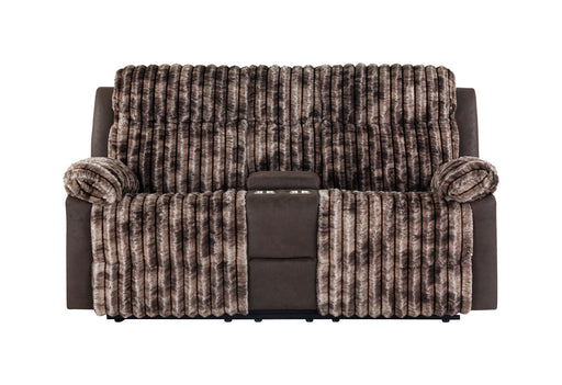 U6028 Brown Console Reclining Loveseat - U6028-BROWN-CRLS-N
