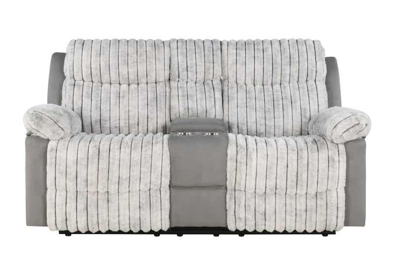 U6028 Grey Console Reclining Loveseat - U6028-GREY-CRLS