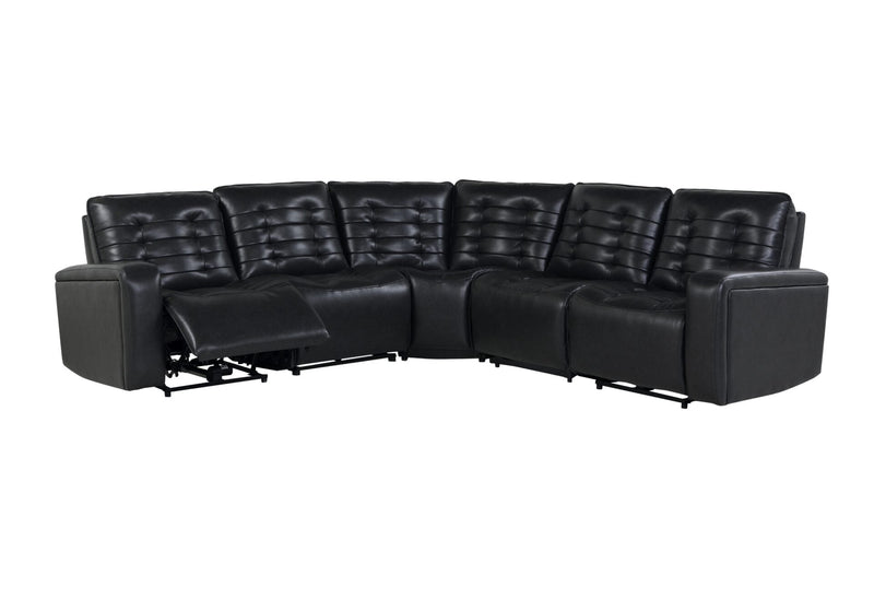 U6066 Blanche Charcoal Sectional - Gate FurnitureReclining Sectional