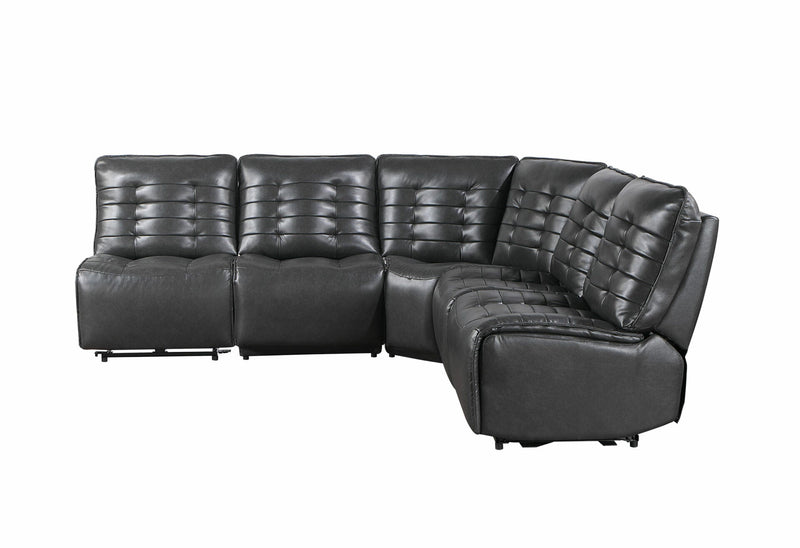 U6066 Blanche Charcoal Sofa/Loveseat W/ Ag - Gate FurnitureLiving Room Set