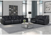 U6066 Blanche Charcoal Sofa/Loveseat W/ Console - Gate FurnitureLiving Room Set