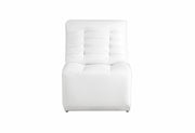 U6066 Blanche White Sectional - Gate FurnitureReclining Sectional