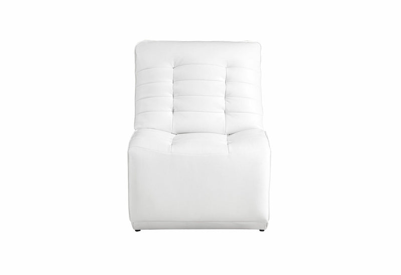 U6066 Blanche White Sectional - Gate FurnitureReclining Sectional