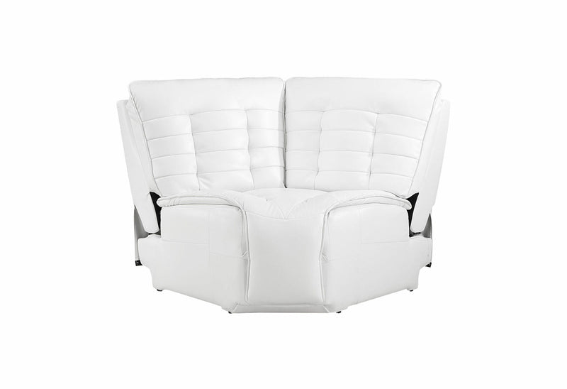 U6066 Blanche White Sectional - Gate FurnitureReclining Sectional