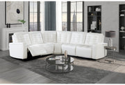 U6066 Blanche White Sectional - Gate FurnitureReclining Sectional