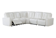 U6066 Blanche White Sectional - Gate FurnitureReclining Sectional