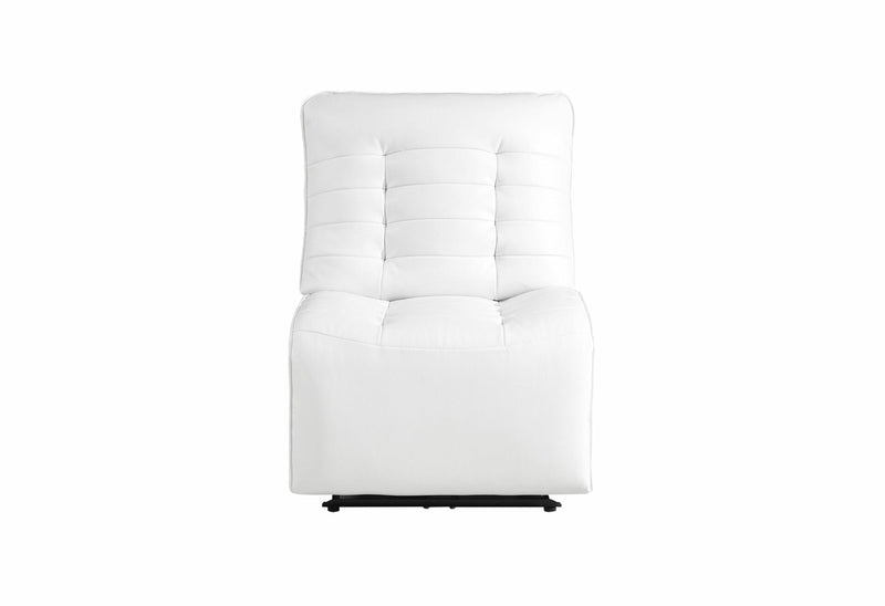 U6066 Blanche White Sectional W/ Ag - Gate FurnitureReclining Sectional