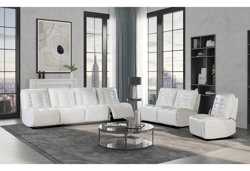 U6066 Blanche White Sofa/Loveseat W/ Ag - Gate FurnitureLiving Room Set