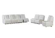 U6066 Blanche White Sofa/Loveseat W/ Ag - Gate FurnitureLiving Room Set