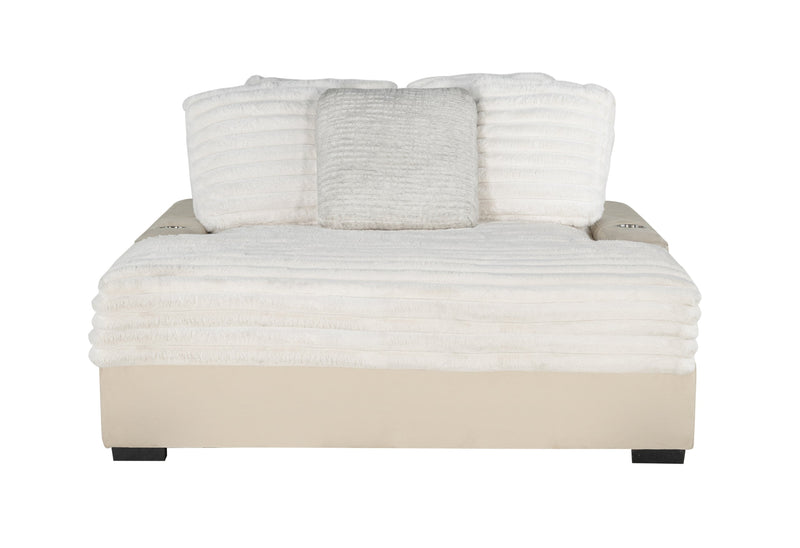 U8291 Beige Seat Cushion With Usb, Back Seat And Rest Frame,Right Arm And 3 Pillows - Gate FurnitureComponents