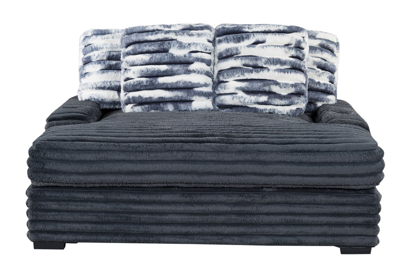 U8291 Grey Lounger Sofa With Usb - Gate FurnitureLoungers