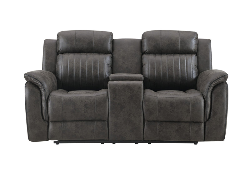 U8517 Grey Console Reclining Loveseat - U8517-GREY-CRLS-N